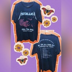 Vintage inspired Metallica kill them all tour t-shirt with front & back graphic